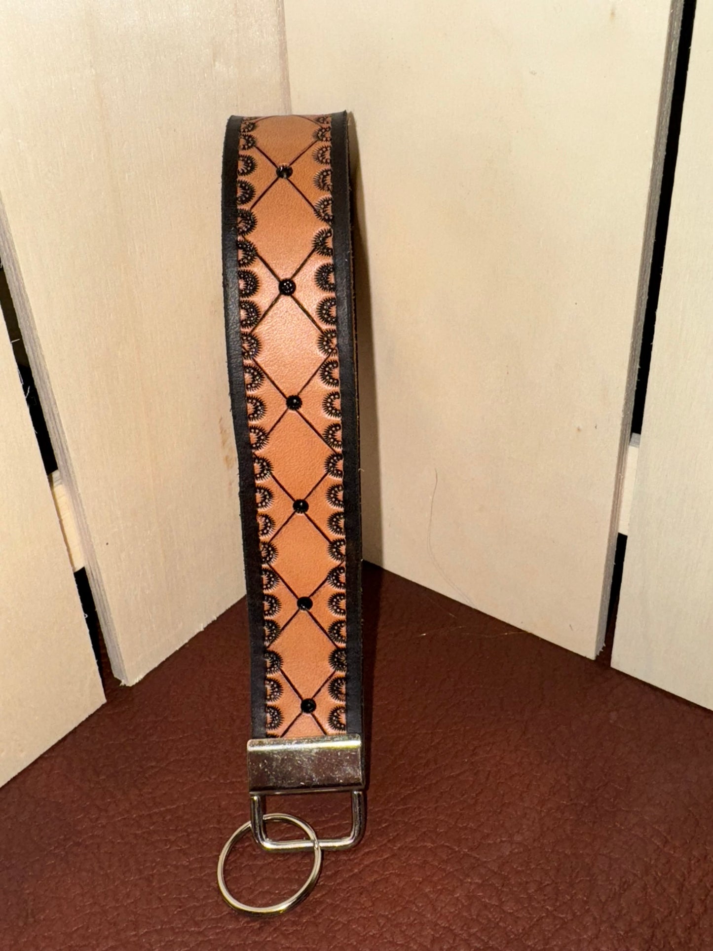 Leather Wristlet Keychain