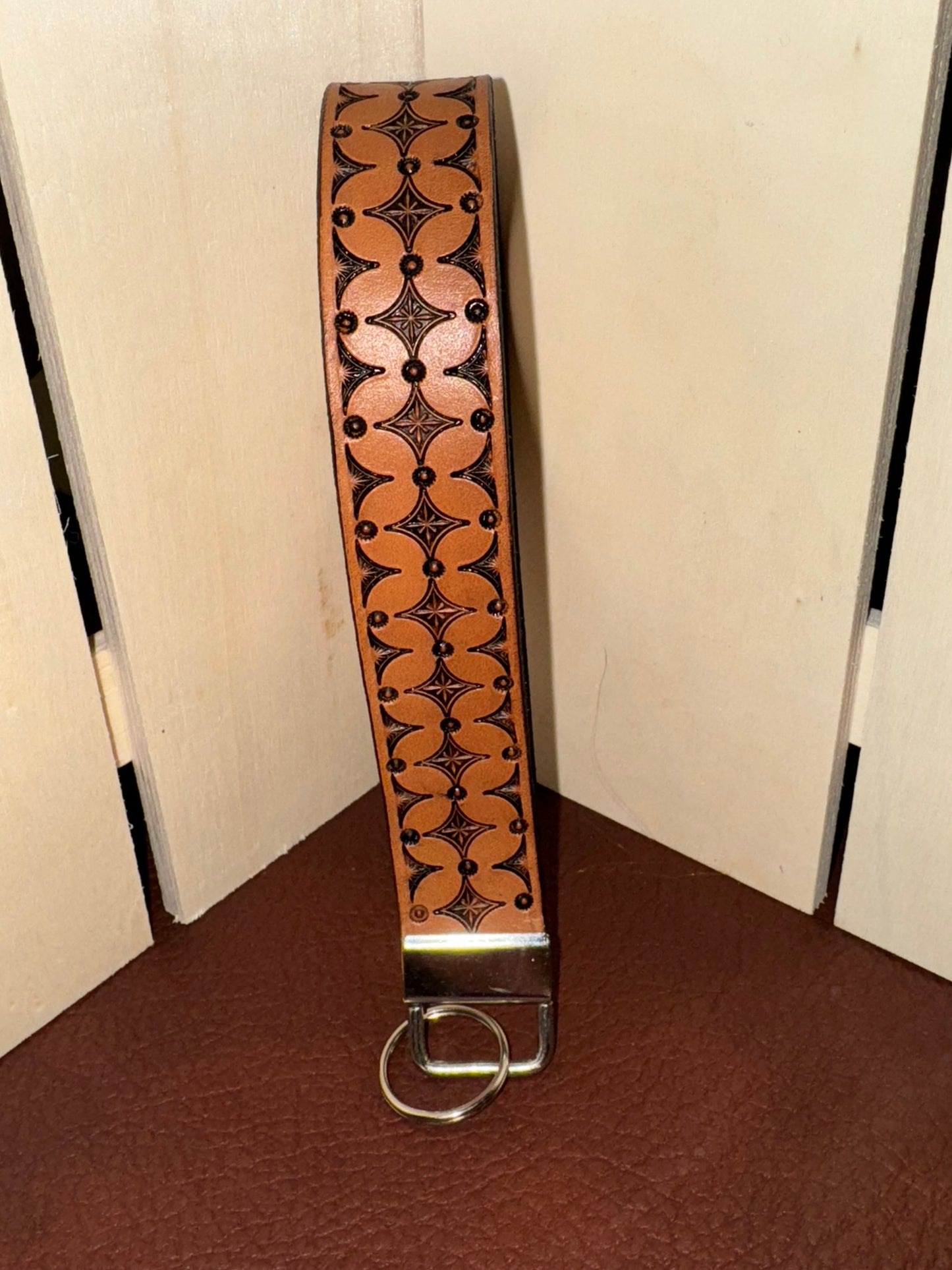 Leather Wristlet Keychain